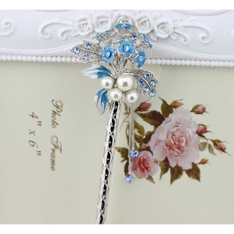 Miaomyao Kanzashi Hair Ornament, Kimono, Pearl, Bijou, Flower, Bouquet, Hair