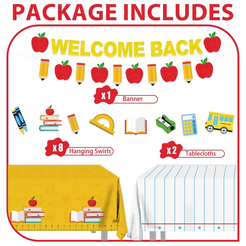 151pcs Back to School Plates Napkins First Day of School