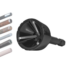 Jerax tools Tungsten Carbide Chamfering Drill Bit 1/4" to 3/4" Uniburr, Bolt Thread Repair Tool for Removing Burr, Quick Release Hex Shank Deburring Tool for Metal, Rod, Tube, Screw, Dowel, Sheet,Pipe