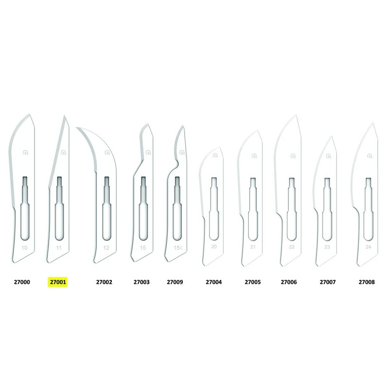 GIMA - Sterile Disposable Carbon Steel Blade No.11 Pack of
