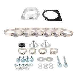 PHILTOP 4" Cold Air Intake Kit System + Heat Shield Compatible with Ford F150 1997-2003, Ford Expedition 1997-2003, Ford F250 1997-1999 4.6L/5.4L, High Performance, Red