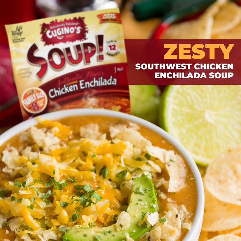 Cugino's Chicken Enchilada Soup Mix, 6 Pack, Homemade Southwest Gourmet