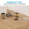 Bächlein Universal Drain Fitting without Overflow (Brushed Stainless Steel) -
