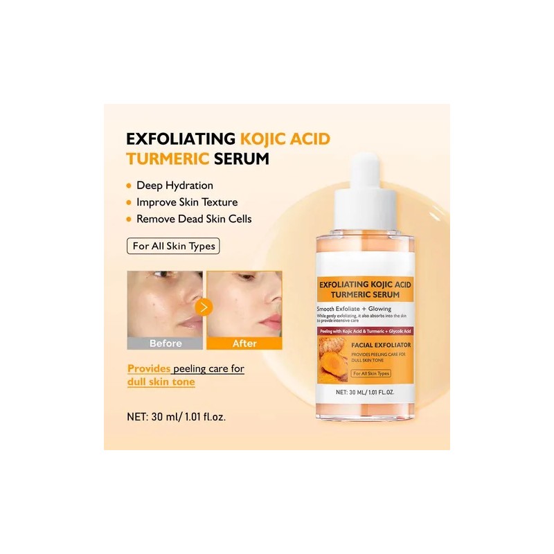 Srum Exfoliante De Crcuma, Corrector Iluminador De Manchas