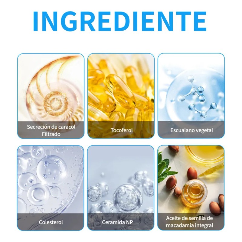 Crema Facial Hidratante YILEST 92% Baba de Caracol Antiarrugas Día
