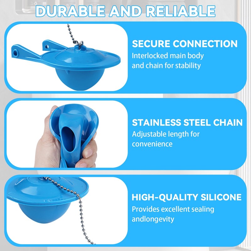 2 Pack 3 Inch Toilet Flapper Replacement Compatible with Gerber