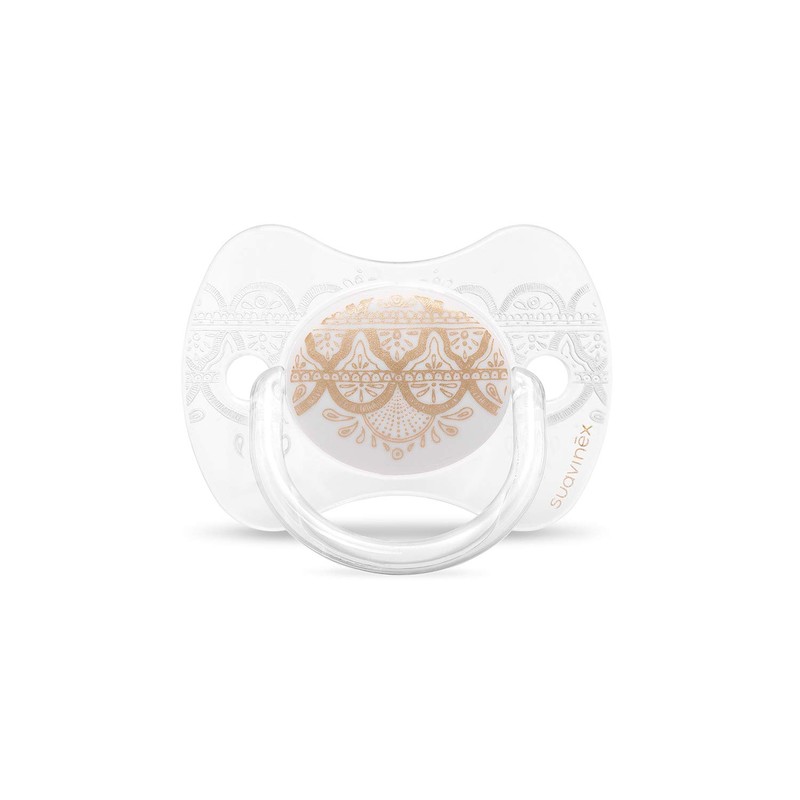 Suavinex Set De Biberon, Chupon Y Broche Couture, Blanco, Paquete