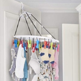 Lakeland 30 Soft Grip Pegs Folding Smalls Dryer 48.5cm x 34cm x 42cm H – Hangs Over Washing Line