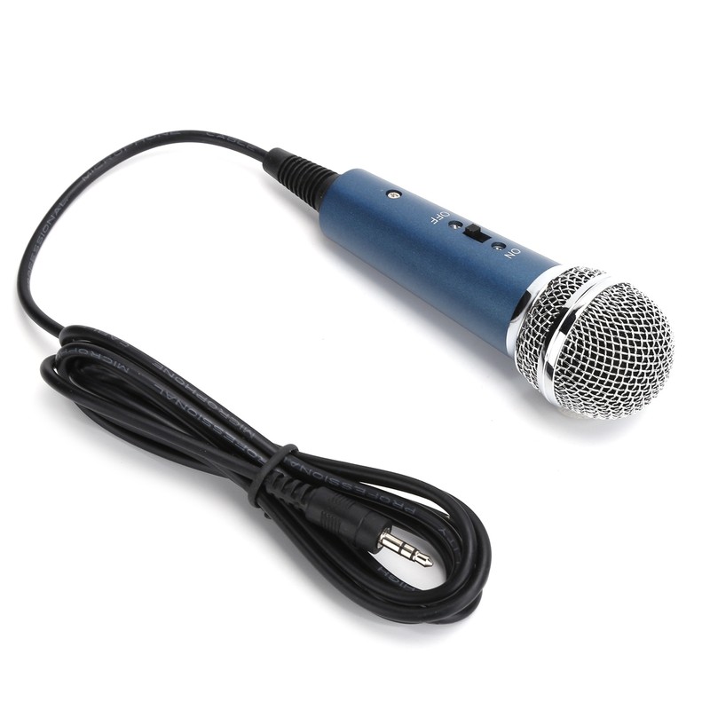 Wired Condenser Microphone 3.5mm with UShaped 3.5mm Audio Adapter for