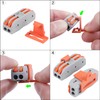 50pcs Conductor Compact Connectors Lever Wire Nut Electrical Connectors with