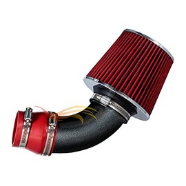 RW SERIES - MATTE BLACK PIPE RED - SHORT RAM INTAKE Compatible For 09-11 Chevy Aveo Aveo5 1.6L L4