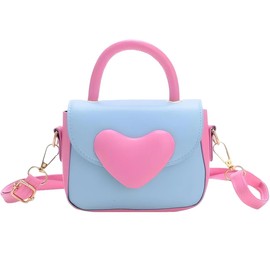 Fuaihui Kids Bags for Girls, Little Girls Handbag with Adjustable Strap, Lovely Cross Body Bag, Kids Shoulder Bag for Birthday Gifts, Party (Blue)