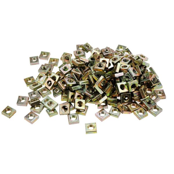 100Pcs M4 Square Nuts,7mm*2mm Female Thread Screw Nuts Set Zinc