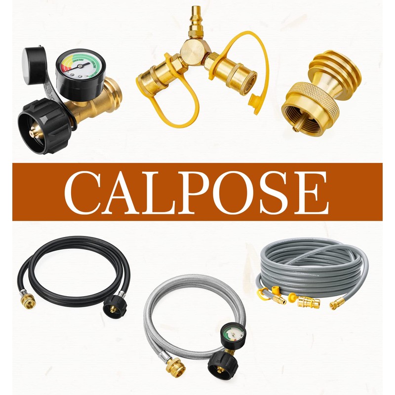 CALPOSE 3/8 Inch Natural Gas Quick Connect Fittings, 100% Solid