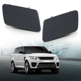 LQI Front Headlight Headlamp Washer Nozzle Jet Cover Cap Compatible with Land Rover Range Rover Sport 2014-2017 Black LR045045, LR045044