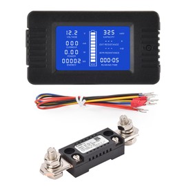 CGELE DC Multifunction Battery Monitor Meter with Shunt,0-200V,0-300A, LCD Display Digital Current Multimeter Voltmeter Ammeter for Cars RV Solar,Widely Applied to 12V/24V/48V RV/Car Battery…