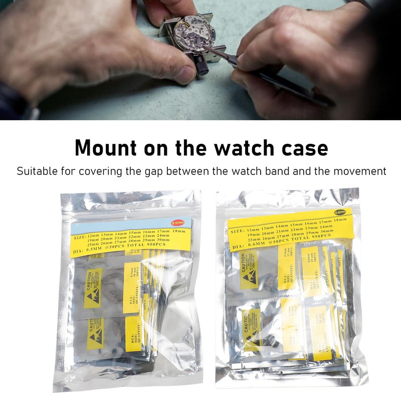 1900PCS O Ring Watch Back Gasket Rubber Washers Set 0.5mm