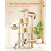 Taoqimiao Cat Tree, 66.2-Inch Cat Tower for Indoor Cats, Plush