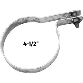 4-1/2" Tension Band for Chain Link Fence - Use for 4-1/2" Outside Diameter Post/Pipe - Galvanized Chain Link Tension Band - 12 Pack