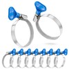 Poppstar 10x Hose Clamps with Wing Nut Stainless Steel Clamping
