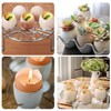 VVHFXD Set of 6 Stainless Steel Egg Cups with Base,