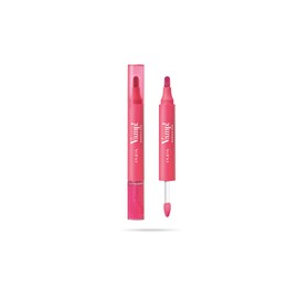 Pupa Vamp! Marker Duo Lipstick + Lip Gloss with Hyaluronic Acid - 3-in-1 for Defining, Filling & Colouring, Lip Contouring - Available in 9 Colour Variations (006 Dragon Fruit)