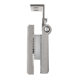 Rockwell Security Screw in Mini Hinge Door Mount Glass Brushed Nickel Finish Fits 1/4 Inch Glass Shower Doors for Residential Use
