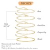 NECOCY Dainty Gold Bracelets for Women 14K Real Gold Plated