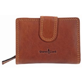Gianni Conti Superior Fine Italian Leather Small Womens Purse Wallet RFID Protection 918013 (Tan)