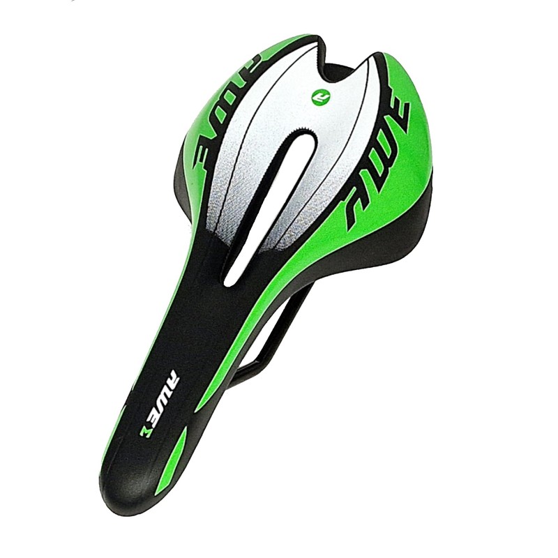 AWE® Chromo Rail Adult MTB Race Saddle Mens Green Black