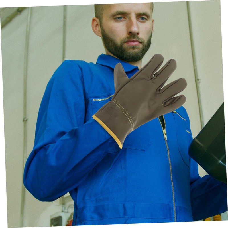 NOLITOY 1 Pair Welding Gloves Heat Resistant Protective Gear for