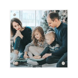 ECOSEAO Minimalist Picture Frame Acrylic Glass Photo Frame with Desktop Display Horizontally or Vertically (5x5inch)