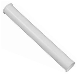 Highcraft Plastic Double-End Flanged Tailpiece 1-1/2" x 16" White Plastic Tubular Flanged Sink Tailpiece for Kitchen Sink and Bathroom Sink Tubular Drain Applications