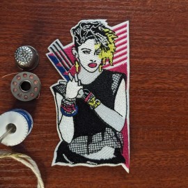 Unbranded Madonna Inspired Patch 80s Girl Pop Dance Music Embroidered Iron On 4.5x2.5"