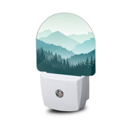 AOWULA Misty Forest Night Light,Night Lights Plug into Wall Decor for Stairway/Hallway/Kitchen,Dusk to Dawn Sensor Nightlights for Boys/Girls/Women/Men Room Gifts