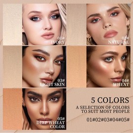 5-color Dual - Ended Eraser Foundation Stick -Multi - Use Concealer & Highlighter for Acne Marks , Nose Contour Flawless Makeup Finish - Versatile Cosmetic Tool , daily gift:_04#WIEAT