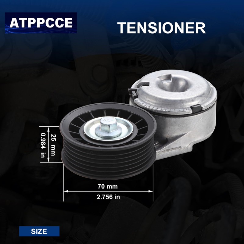 ATPPCCE 90K-38102 (3PCS 38102+38001+K060864) Serpentine Belt Drive Component Kit Fit