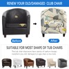 Jusmate Stretch Club Chair Slipcover, 2-Piece Tub Chair Cover Printed