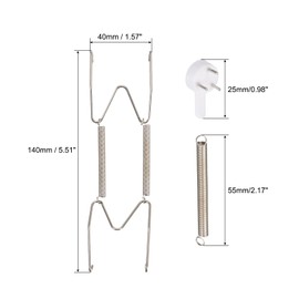 sourcing map 6Pcs Plate Hanger, 6 Inch Stainless Steel Invisible Wall Plate Hangers with 6Pcs Wall Hooks for Decorative Plates, Silver