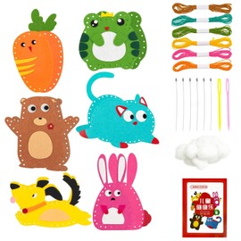 Kids Sewing Kit, Sewing Fun for Kids, Play n Learn Sewing Kit, Childrens Sewing Kits for Beginners, Fun Sewing DIY Craft Ornaments Kids Educational Sewing Toys for Beginner Children Learn to Sew