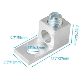 WHYHKJ 8PCS Aluminium Alloy Terminal Block Mechanical Grounding Lugs Aluminium Terminal Lugs Terminal Block Mechanical Lugs 29x13x14mm for Photovoltaic Wind Power Generating Station Laboratory