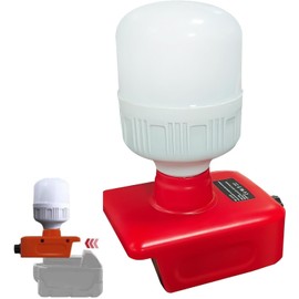 12W Cordless LED Work Light for Milwaukee M 18 18V Battery(No Battery), 1300LM LED Bulb Flashlight with Low Voltage Protection for Camping Emergency Car Repairing Storeroom and Job Site Lighting