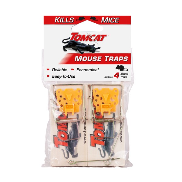 Tomcat 373312 Wooden Mouse Trap (1 Case of 48 Traps)