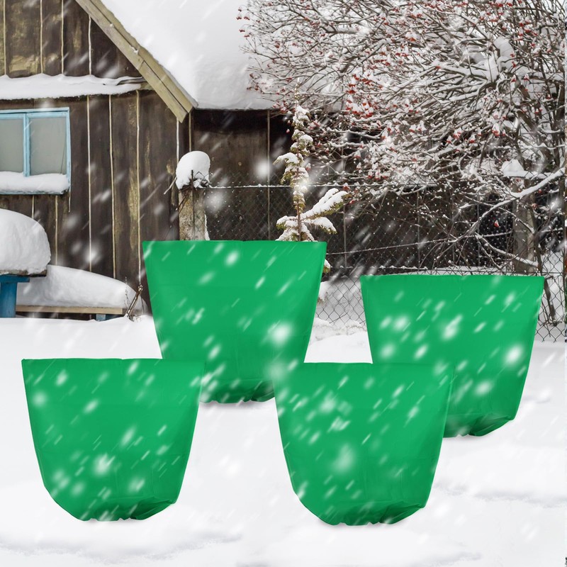 Svepndic 4 PCS Winter Plant Covers Freeze Protection,39X39 Reusable Plant