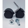 Just Accessories Pack of 8 Twin Nylon Wheel Castors Casters,