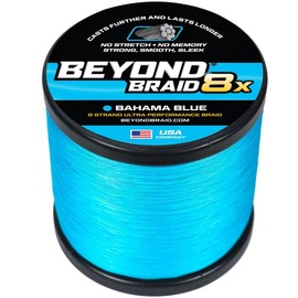 8 Strand Braided Fishing Line Series - Super Sleek & Smooth Braided Fishing Line - High Performance Fishing Line For Saltwater & Freshwater - color: Bahama Blue, yards: 300 Yards, pound test: 50lb