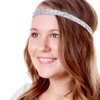 Hipsy Women's Adjustable NON SLIP Skinny Bling Glitter Headband Gunmetal