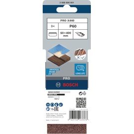 Bosch 2608606001 (2 608 606 001) Sanding Belts 3 pieces (Pack of 4)