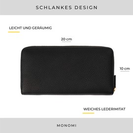 MONOMI Women's Wallet, black, Classic