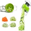 Vegetable Grater, Handheld Spiralizer Vegetable Slicer, 4-in-1 Manual Vegetable Spiralizer,